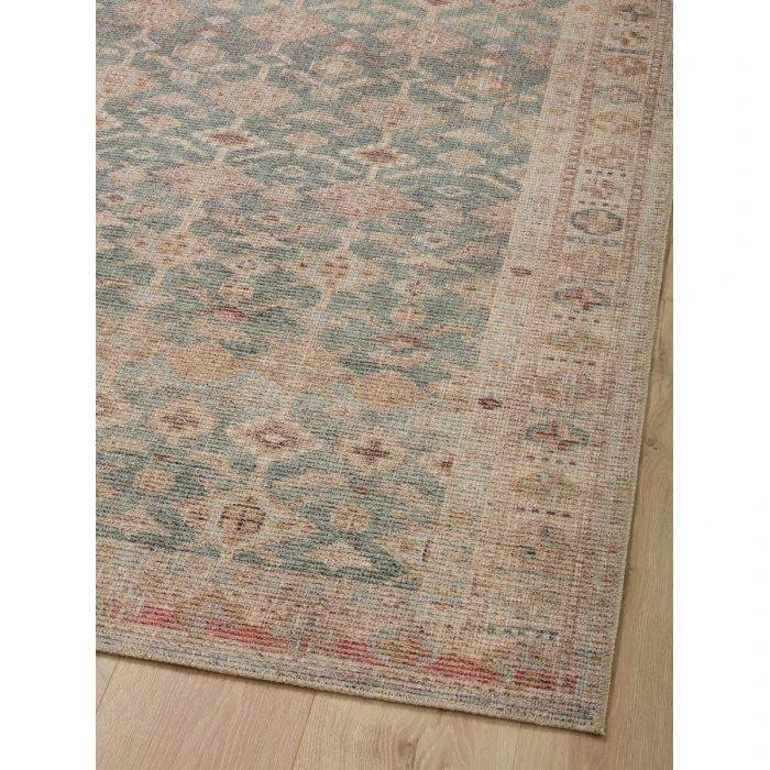 Angela Rose x Loloi Aubrey Aqua / Sand AUB-02 2 ft. 6 in. X 9 ft. 6 in. Rectangle Rug