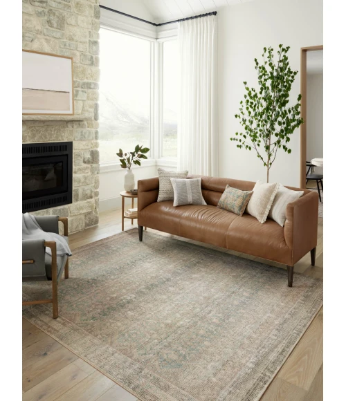 Angela Rose x Loloi Aubrey Jade / Natural AUB-03 2 ft. X 5 ft. Rectangle Rug