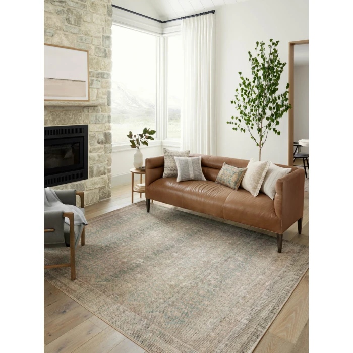 Angela Rose x Loloi Aubrey Jade / Natural AUB-03 10 ft. X 14 ft. Rectangle Rug