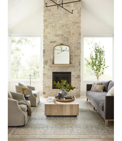 Angela Rose x Loloi Aubrey Jade / Natural AUB-03 2 ft. X 5 ft. Rectangle Rug