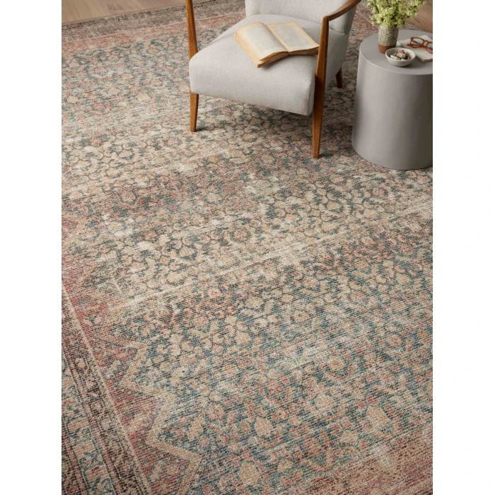 Angela Rose x Loloi Aubrey Ocean / Spice AUB-03 8 ft. 3 in. X 11 ft. 3 in. Rectangle Rug