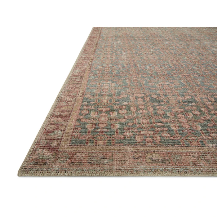 Angela Rose x Loloi Aubrey Blue / Terracotta AUB-04 2 ft. 6 in. X 9 ft. 6 in. Rectangle Rug