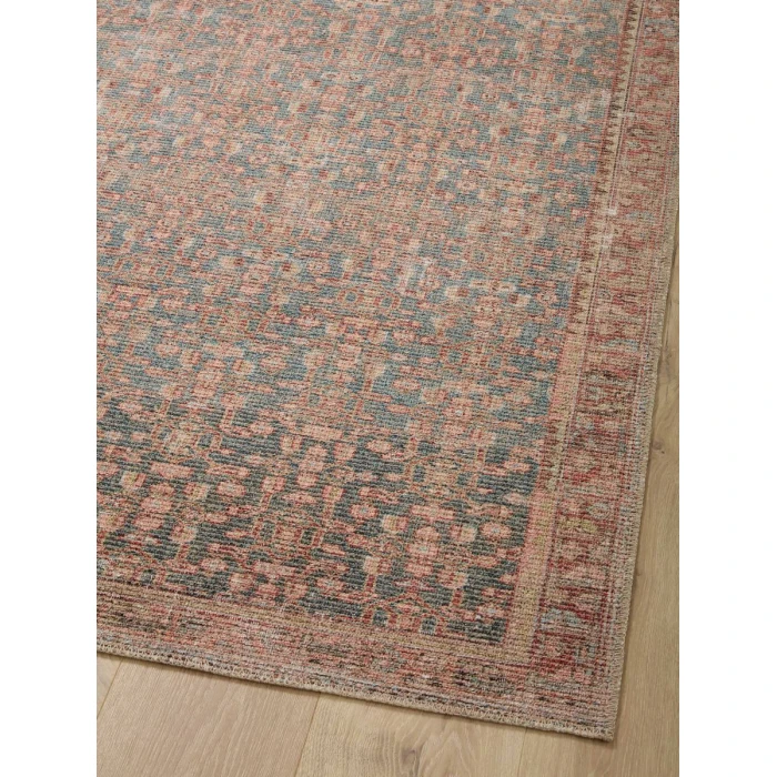 Angela Rose x Loloi Aubrey Blue / Terracotta AUB-04 2 ft. 6 in. X 9 ft. 6 in. Rectangle Rug