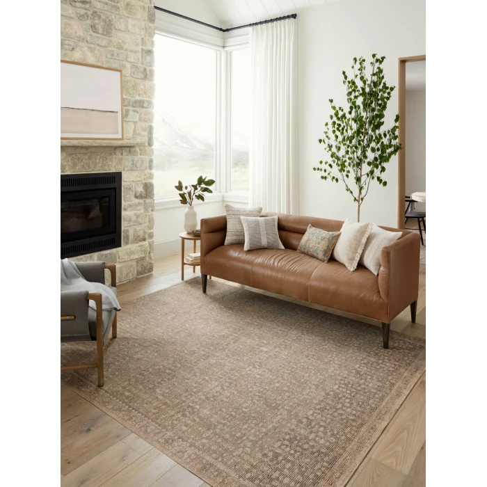 Angela Rose x Loloi Aubrey Sage / Bark AUB-04 18 in. X 18 in. Sample Rug
