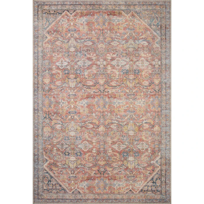 Loloi II Adrian ADR-02 Rust / Denim 2'-6" x 12'-0" Area Rug
