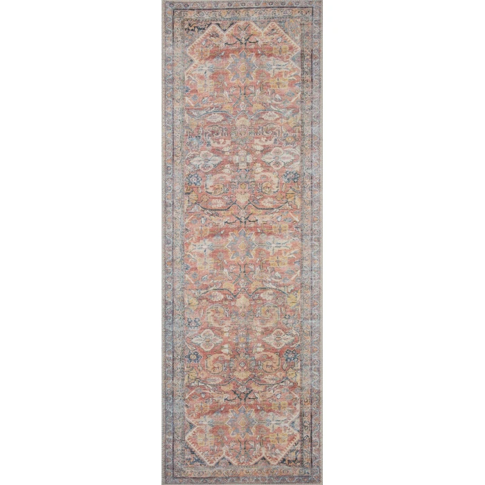 Loloi II Adrian ADR-02 Rust / Denim 2'-6" x 12'-0" Area Rug