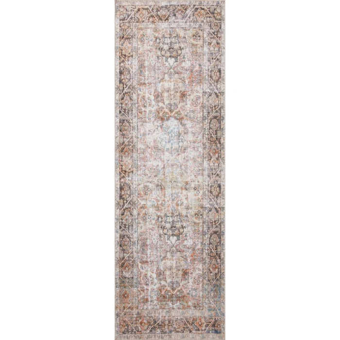 Loloi II Adrian ADR-05 Sunset / Charcoal 2'-6" x 12'-0" Area Rug