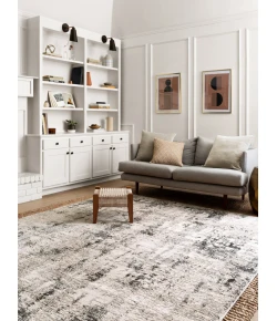 Loloi Alchemy Silver / Graphite ALC-04 18 in. X 18 in. Sample Rug