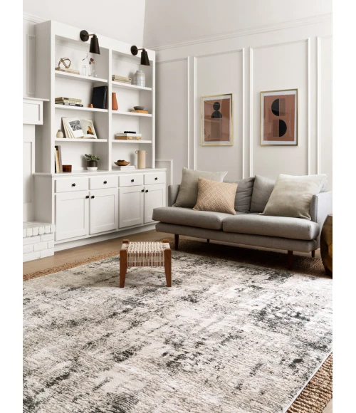 Loloi Alchemy Silver / Graphite ALC-04 18 in. X 18 in. Sample Rug