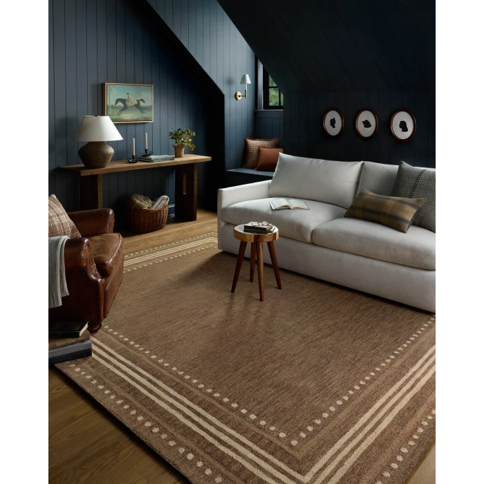 Chris Loves Julia x Loloi Alfie Bark / Natural ALF-02 7ft.-9in. X 9ft.-9in. Rect. Rug