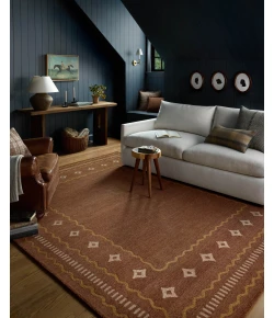 Chris Loves Julia x Loloi Alfie Clay / Spice ALF-03 5ft. X 7ft.-6in. Rect. Rug