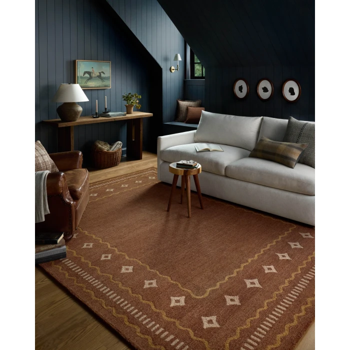 Chris Loves Julia x Loloi Alfie Clay / Spice ALF-03 7ft.-9in. X 9ft.-9in. Rect. Rug