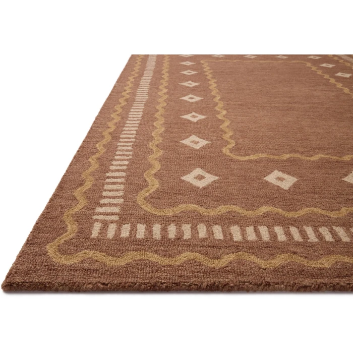 Chris Loves Julia x Loloi Alfie Clay / Spice ALF-03 7ft.-9in. X 9ft.-9in. Rect. Rug
