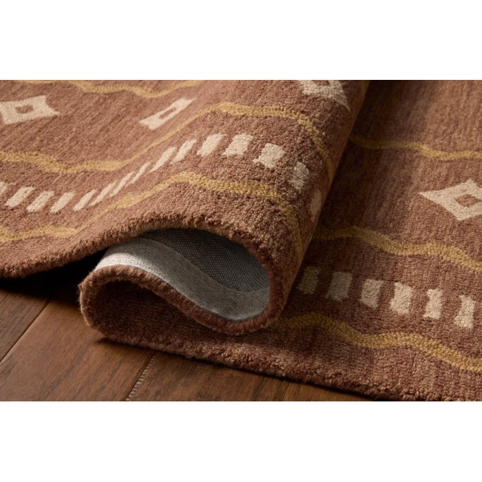 Chris Loves Julia x Loloi Alfie Clay / Spice ALF-03 7ft.-9in. X 9ft.-9in. Rect. Rug
