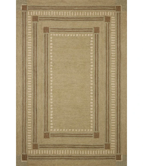 Chris Loves Julia x Loloi Alfie Green / Natural ALF-04 2ft.-3in. X 3ft.-9in. Rect. Rug