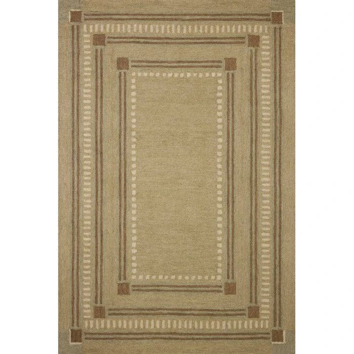 Chris Loves Julia x Loloi Alfie Green / Natural ALF-04 18in. X 18in. Sample Rect. Rug