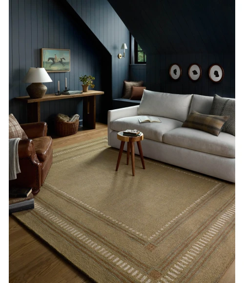 Chris Loves Julia x Loloi Alfie Green / Natural ALF-04 2ft.-3in. X 3ft.-9in. Rect. Rug