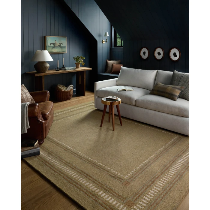 Chris Loves Julia x Loloi Alfie Green / Natural ALF-04 18in. X 18in. Sample Rect. Rug