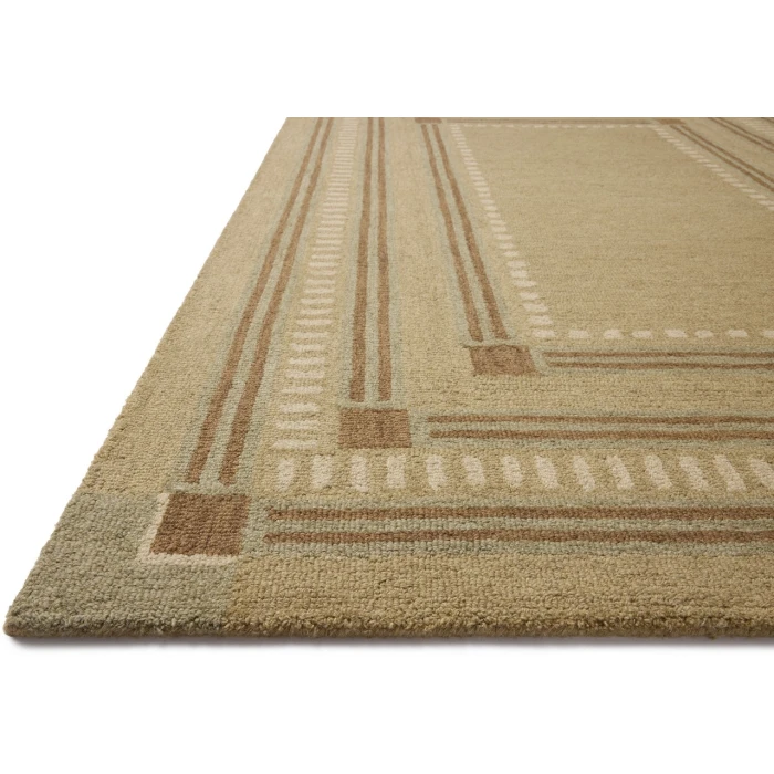 Chris Loves Julia x Loloi Alfie Green / Natural ALF-04 18in. X 18in. Sample Rect. Rug