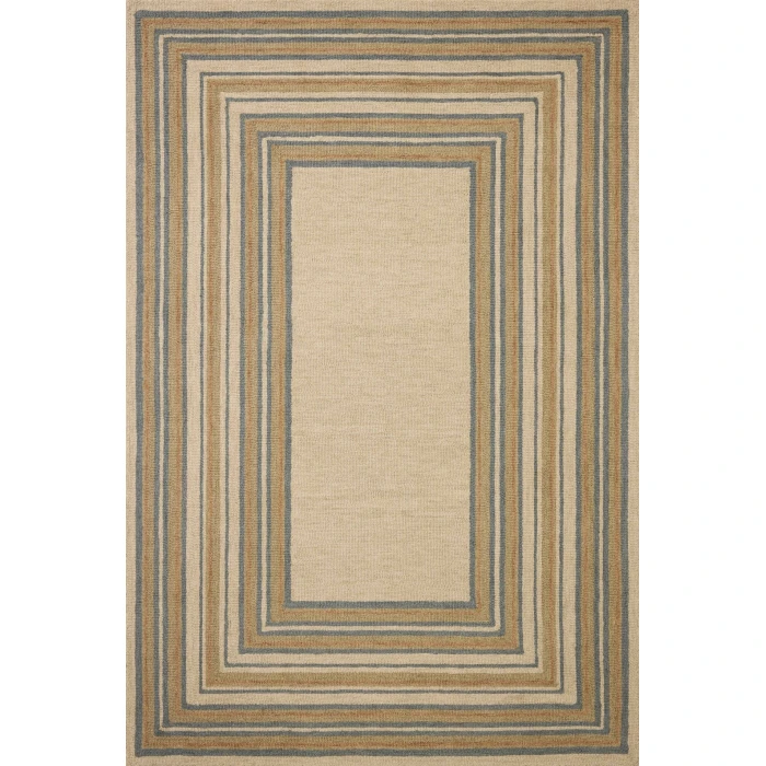 Chris Loves Julia x Loloi Alfie Natural / Multi ALF-05 7ft.-9in. X 9ft.-9in. Rect. Rug