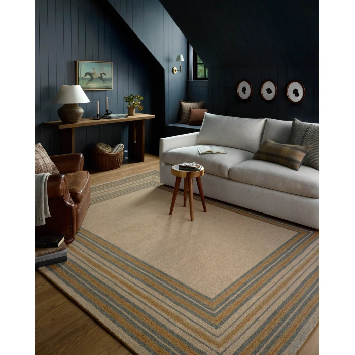 Chris Loves Julia x Loloi Alfie Natural / Multi ALF-05 7ft.-9in. X 9ft.-9in. Rect. Rug