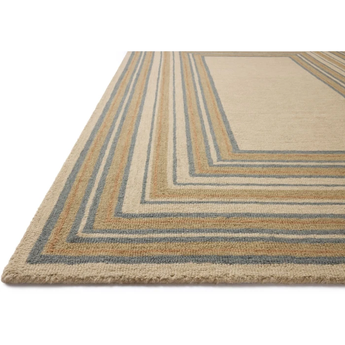 Chris Loves Julia x Loloi Alfie Natural / Multi ALF-05 7ft.-9in. X 9ft.-9in. Rect. Rug