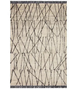 Chris Loves Julia x Loloi Alice ALI-01 CREAM / black Area Rug 9 ft. 2 in. X 13 ft. Rectangle