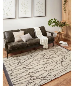 Chris Loves Julia x Loloi Alice ALI-01 CREAM / black Area Rug 9 ft. 2 in. X 13 ft. Rectangle
