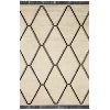 Chris Loves Julia x Loloi Alice ALI-04 CREAM / black Area Rug 5 ft. 2 in. X 7 ft. 6 in. Rectangle