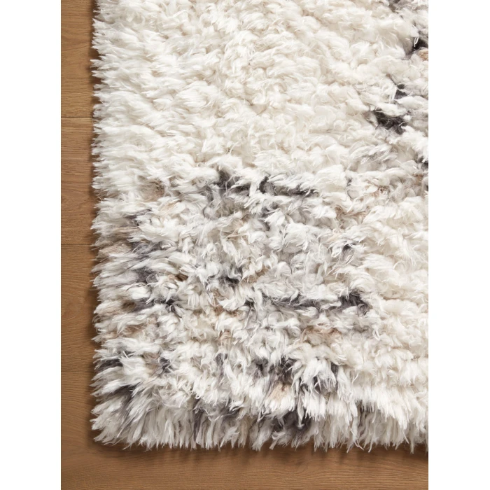 Angela Rose x Loloi Amira Ivory / Granite AMI-01 2 ft. 7 in. X 12 ft. Rectangle Rug