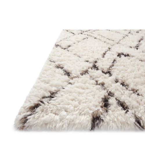 Angela Rose x Loloi Amira Ivory / Bark AMI-02 6 ft. 7 in. X 9 ft. 6 in. Rectangle Rug