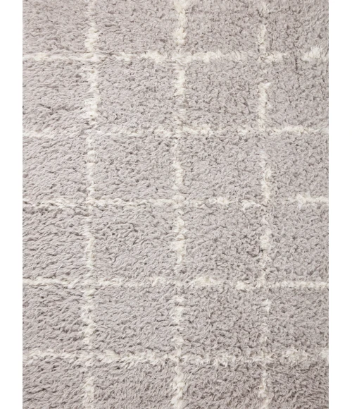 Angela Rose x Loloi Amira Silver / Ivory AMI-04 18 in. X 18 in. Sample Rug