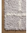 Angela Rose x Loloi Amira Silver / Ivory AMI-04 18 in. X 18 in. Sample Rug