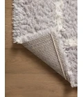 Angela Rose x Loloi Amira Silver / Ivory AMI-04 18 in. X 18 in. Sample Rug