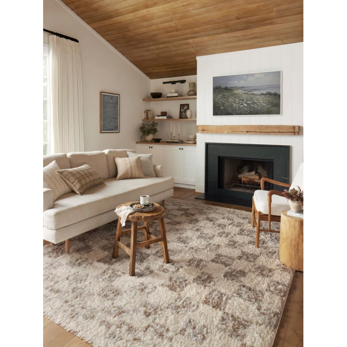 Angela Rose x Loloi Amira Ivory / Pebble AMI-05 2 ft. 7 in. X 10 ft. Rectangle Rug