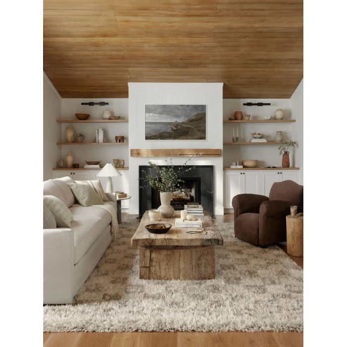 Angela Rose x Loloi Amira Ivory / Pebble AMI-05 2 ft. 7 in. X 10 ft. Rectangle Rug
