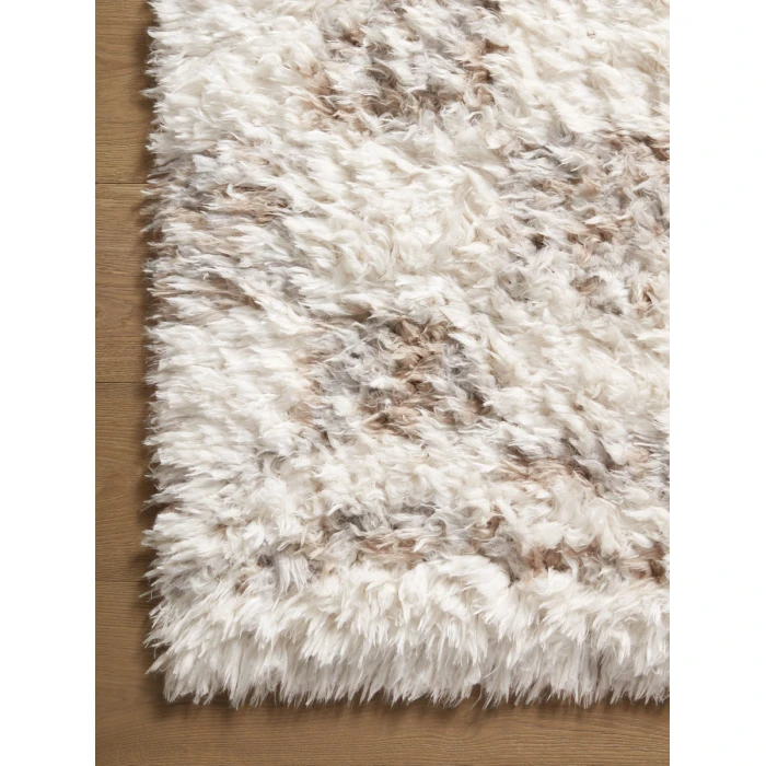 Angela Rose x Loloi Amira Ivory / Pebble AMI-05 2 ft. 7 in. X 10 ft. Rectangle Rug