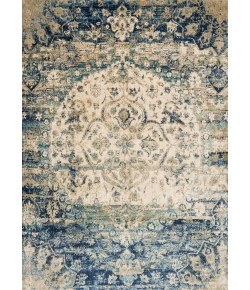 Loloi Anastasia AF-06 BLUE / IVORY Area Rug 5 ft. 3 in. X 5 ft. 3 in. Round