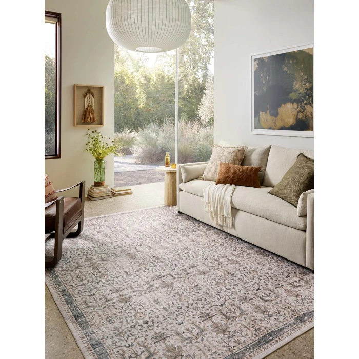Loloi Anniston Ivory / Stone ANS-01 7 ft. 6 in. X 9 ft. 6 in. Rectangle Rug