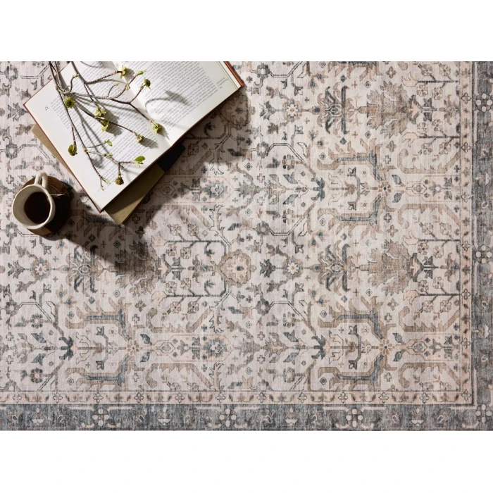 Loloi Anniston Ivory / Stone ANS-01 7 ft. 6 in. X 9 ft. 6 in. Rectangle Rug