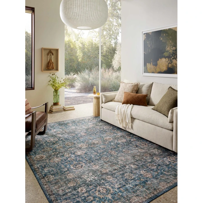 Loloi Anniston Lagoon / Natural ANS-02 3 ft. 6 in. X 5 ft. 6 in. Rectangle Rug