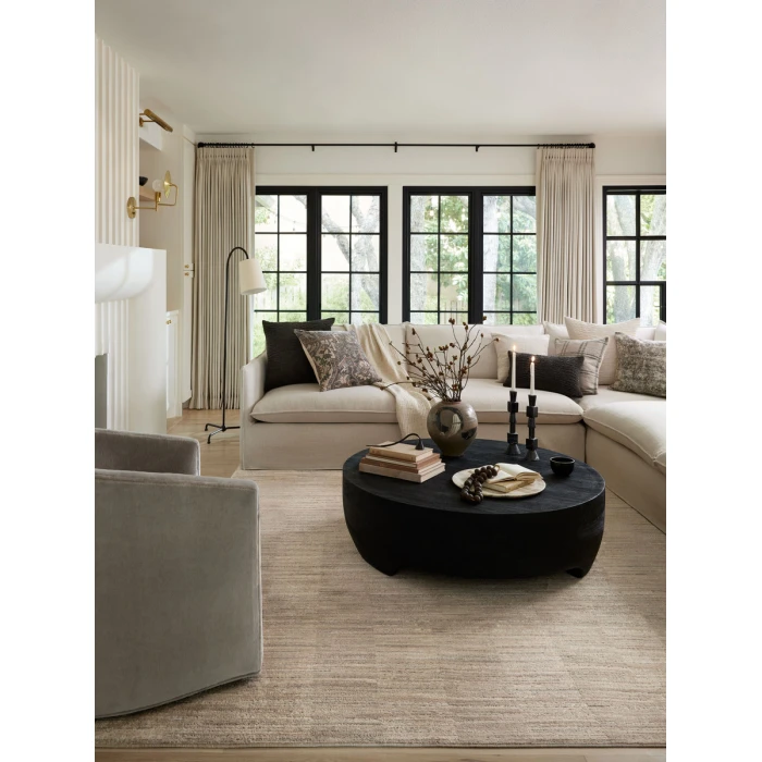 Loloi Arden Natural / Pebble 2'-6" x 4'-0" Accent Rug