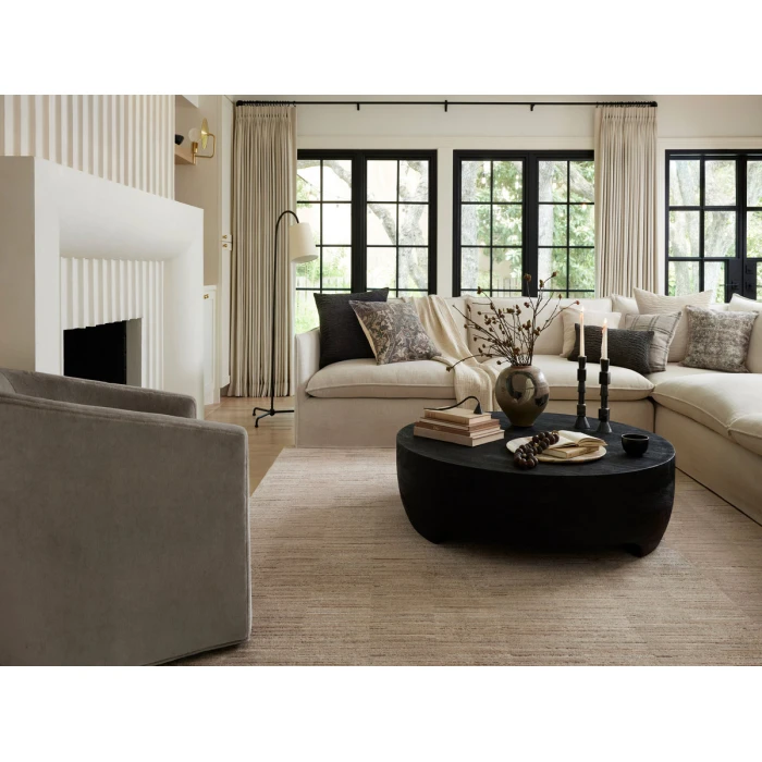 Loloi Arden Natural / Pebble 2'-6" x 4'-0" Accent Rug