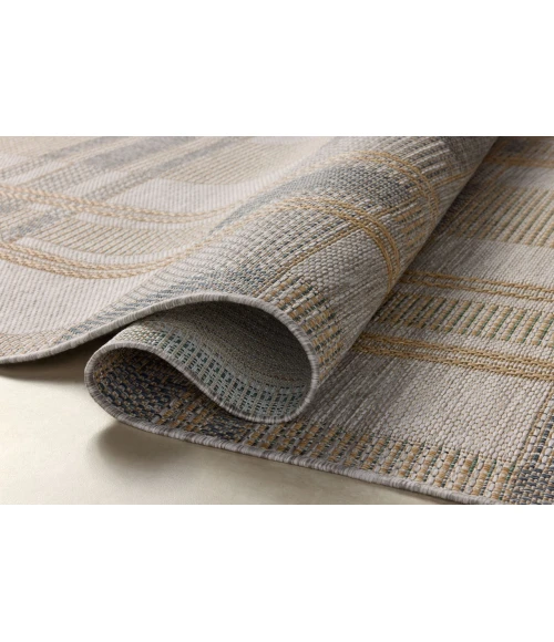 Loloi Birch Bone / Gold BIR-05 18in. X 18in. Sample Rect. Rug