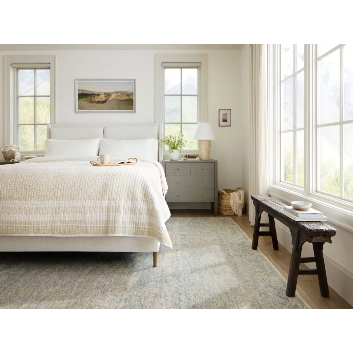 Angela Rose x Loloi Blake Sky / Beige BLA-01 6 ft. 7 in. X 9 ft. 10 in. Rectangle Rug