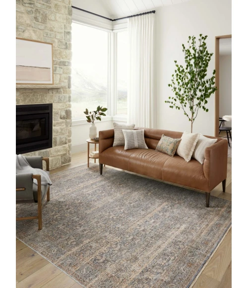 Angela Rose x Loloi Blake Ocean / Mocha BLA-02 2 ft. X 3 ft. Rectangle Rug