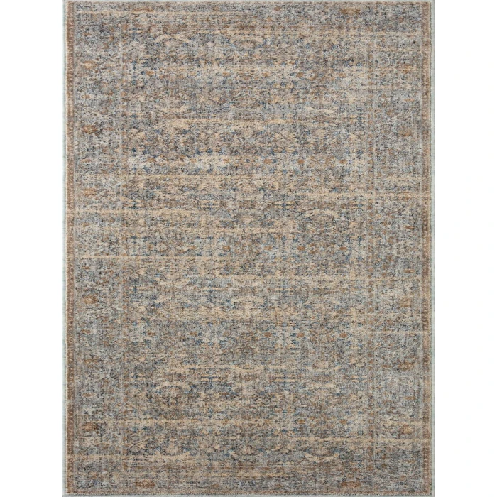 Angela Rose x Loloi Blake Ocean / Mocha BLA-02 5 ft. 3 in. X 5 ft. 3 in. Round Rug