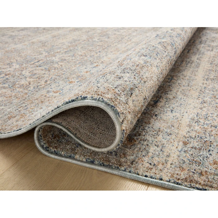 Angela Rose x Loloi Blake Ocean / Mocha BLA-02 5 ft. 3 in. X 5 ft. 3 in. Round Rug