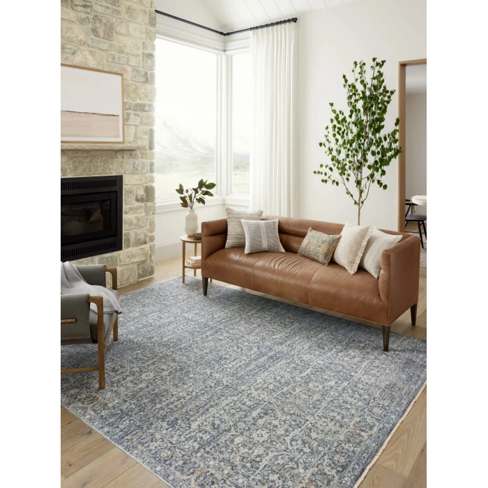 Angela Rose x Loloi Blake Denim / Taupe BLA-03 2 ft. 7 in. X 10 ft. Rectangle Rug