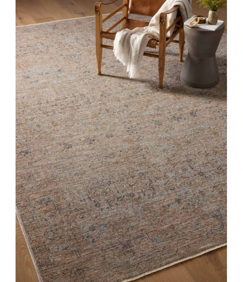 Angela Rose x Loloi Blake Taupe / Blue BLA-03 2 ft. 7 in. X 10 ft. Rectangle Rug